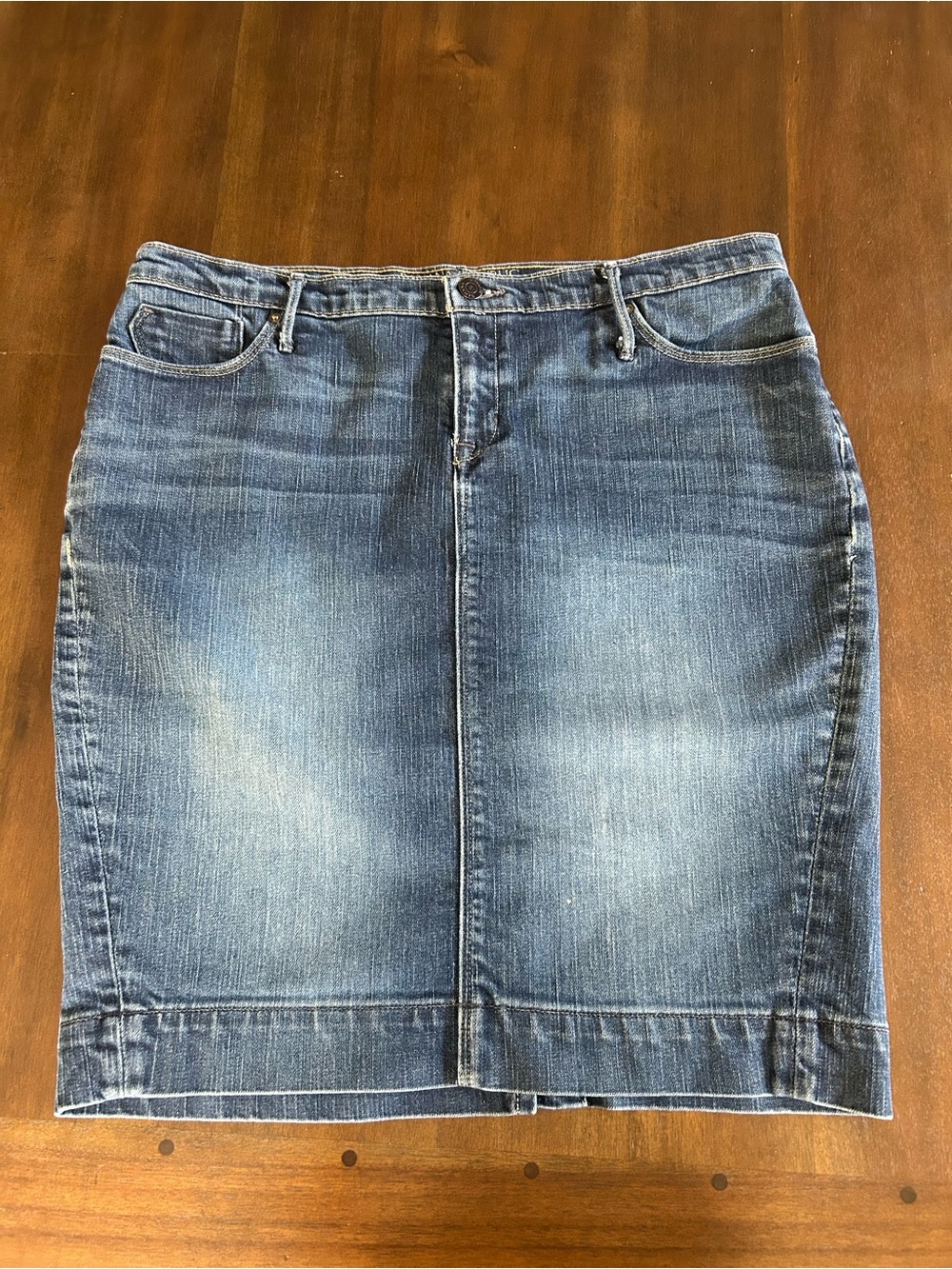 Banana Republic vintageClassic Blue Denim Pencil Skirt 10
